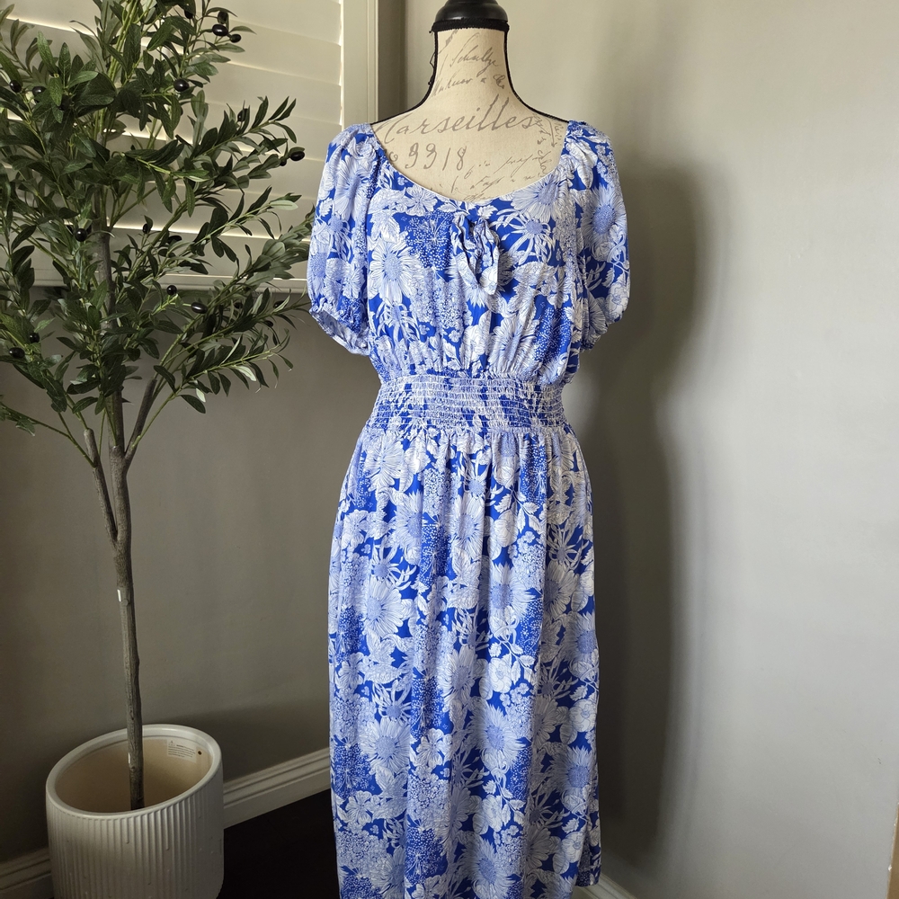 Floral Blue Dress